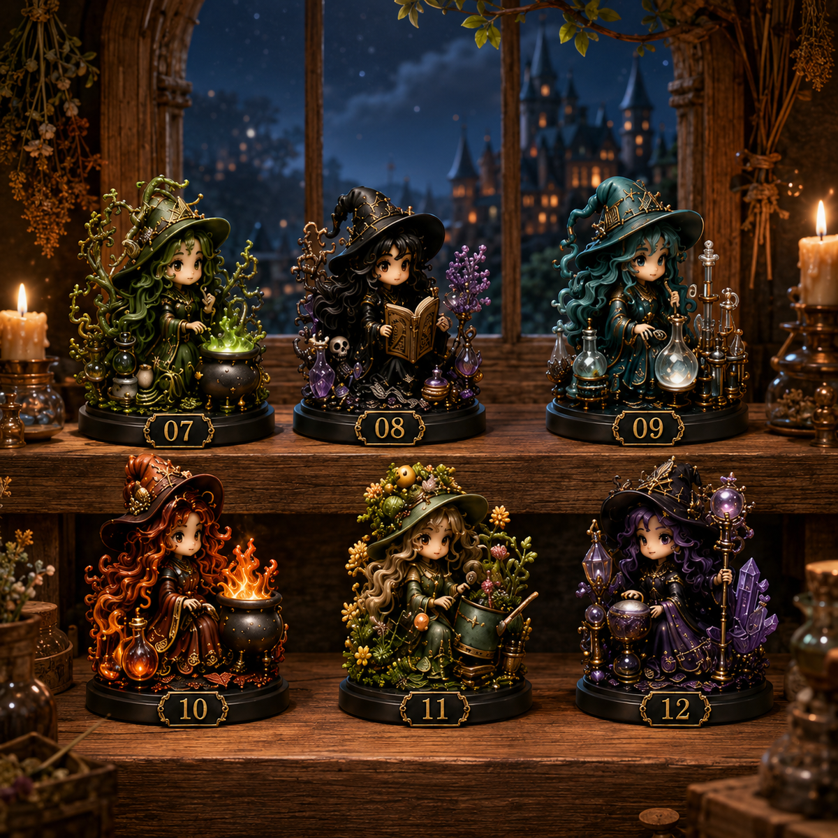 🧙♀️ 24 Days of Witchy Magic – 2026 Potion & Spellcraft Advent Calendar with 24 Enchanted Collectible Witch Figurines & Daily Surprises