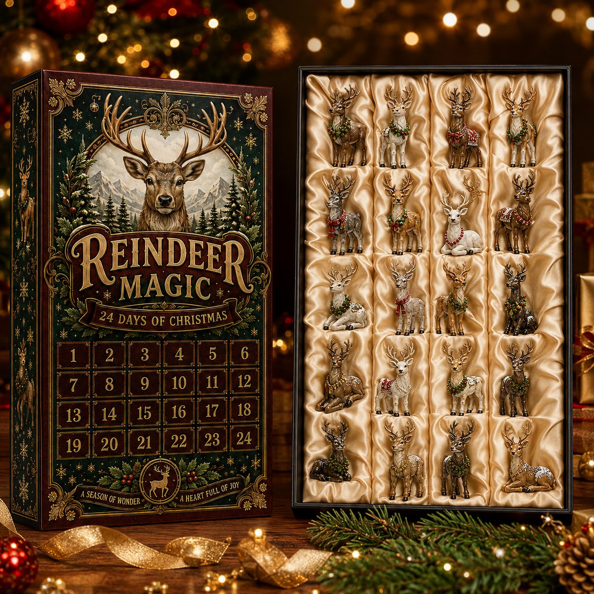 ✨24-Day Christmas Countdown Advent Calendar –Reindeer Magic Ornament