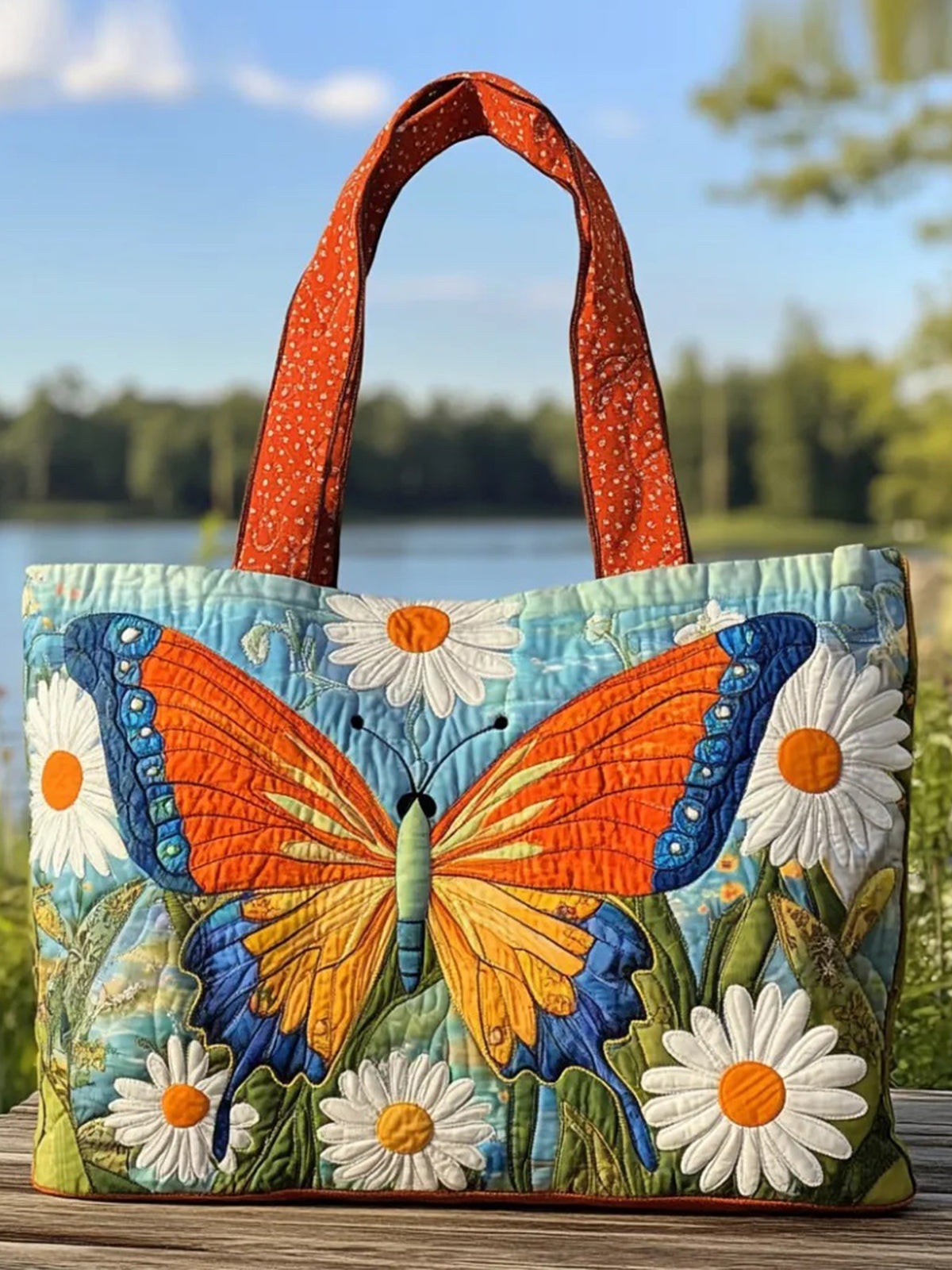 Butterfly Whisper Quilted Tote Bag
