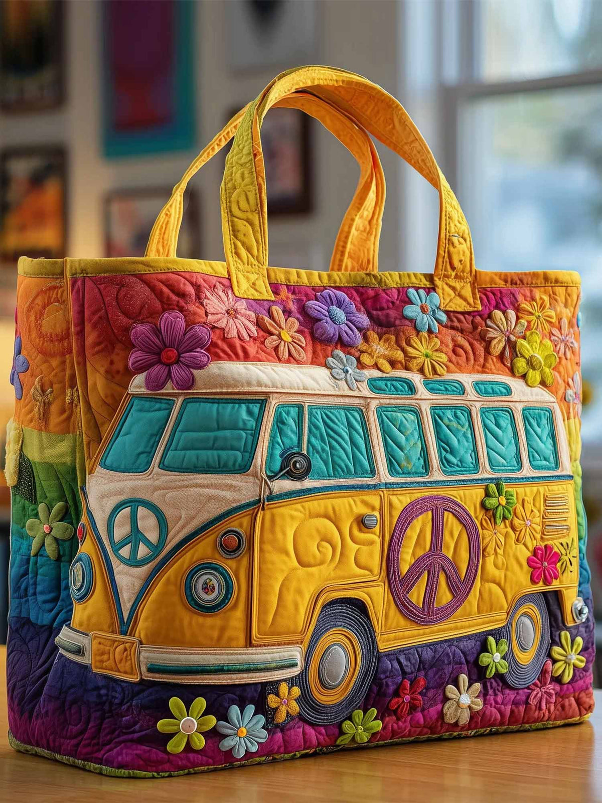 Adventure Awaits Quilted Tote Bag
