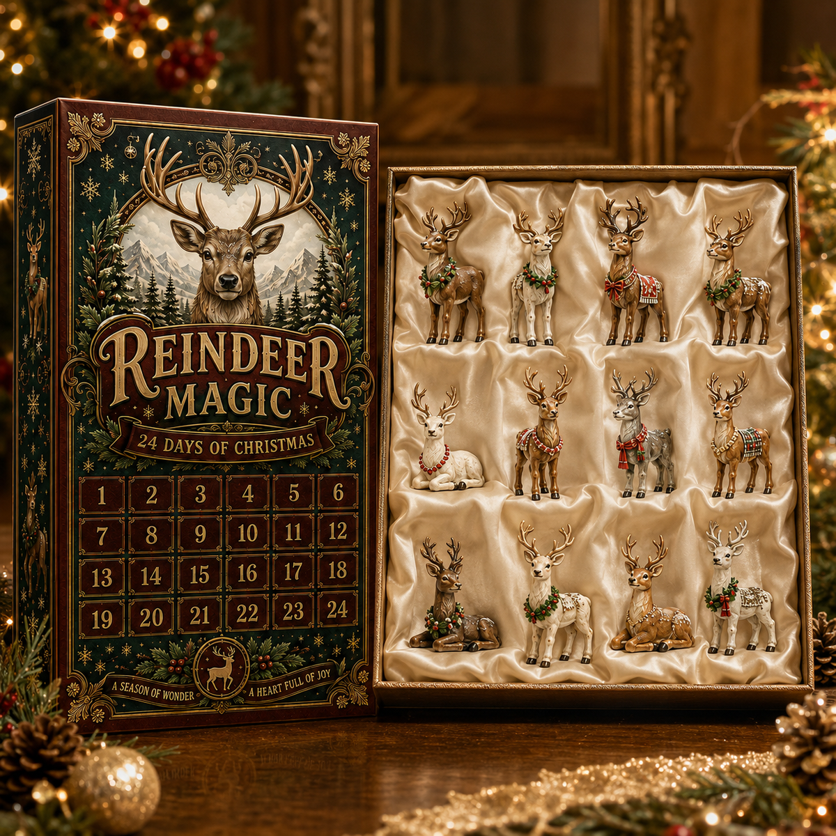✨24-Day Christmas Countdown Advent Calendar –Reindeer Magic Ornament