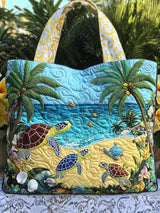Ocean Quilted Tote Bag