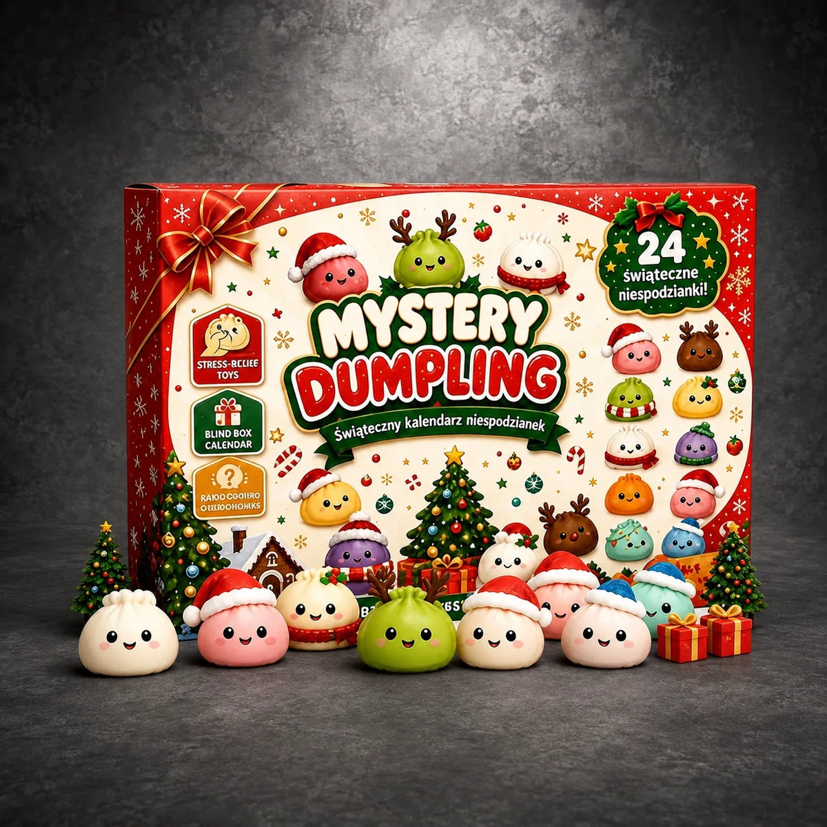 2026 Christmas Dumpling Squishy Advent Calendar - 24-Day Countdown