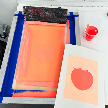 Big Peach Silkscreened Art Print