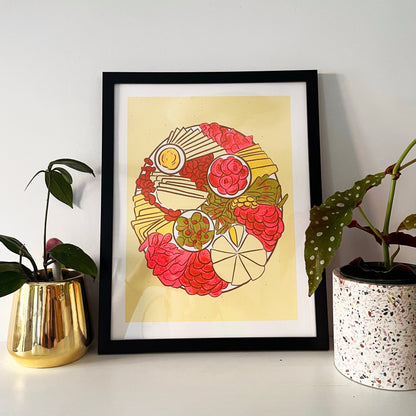 Charcuterie Silkscreened Art Print