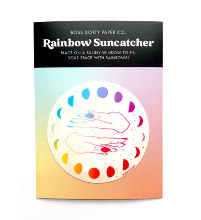 Moon Phases Rainbow Suncatcher