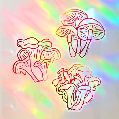 Mushrooms Suncatchers | Set of 3