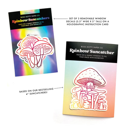 Mushrooms Suncatchers | Set of 3