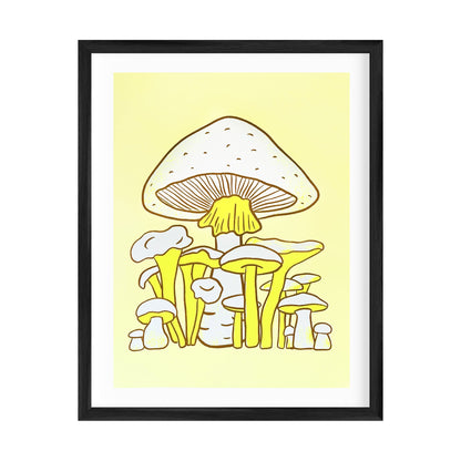 Mushrooms Silkscreened Art Print