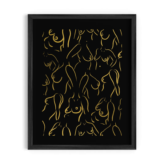 Nudes No. 1 Gold Foil Art Print