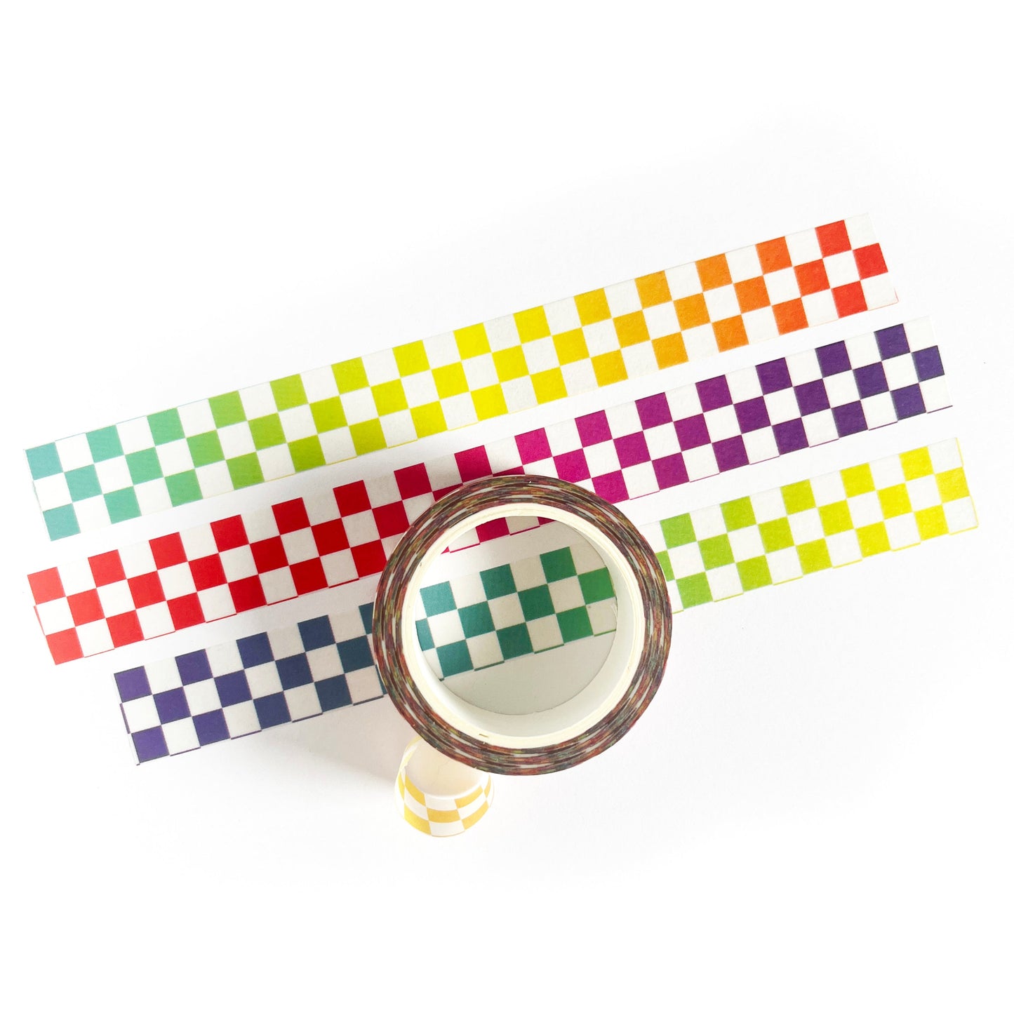 Rainbow Checkerboard Washi Tape