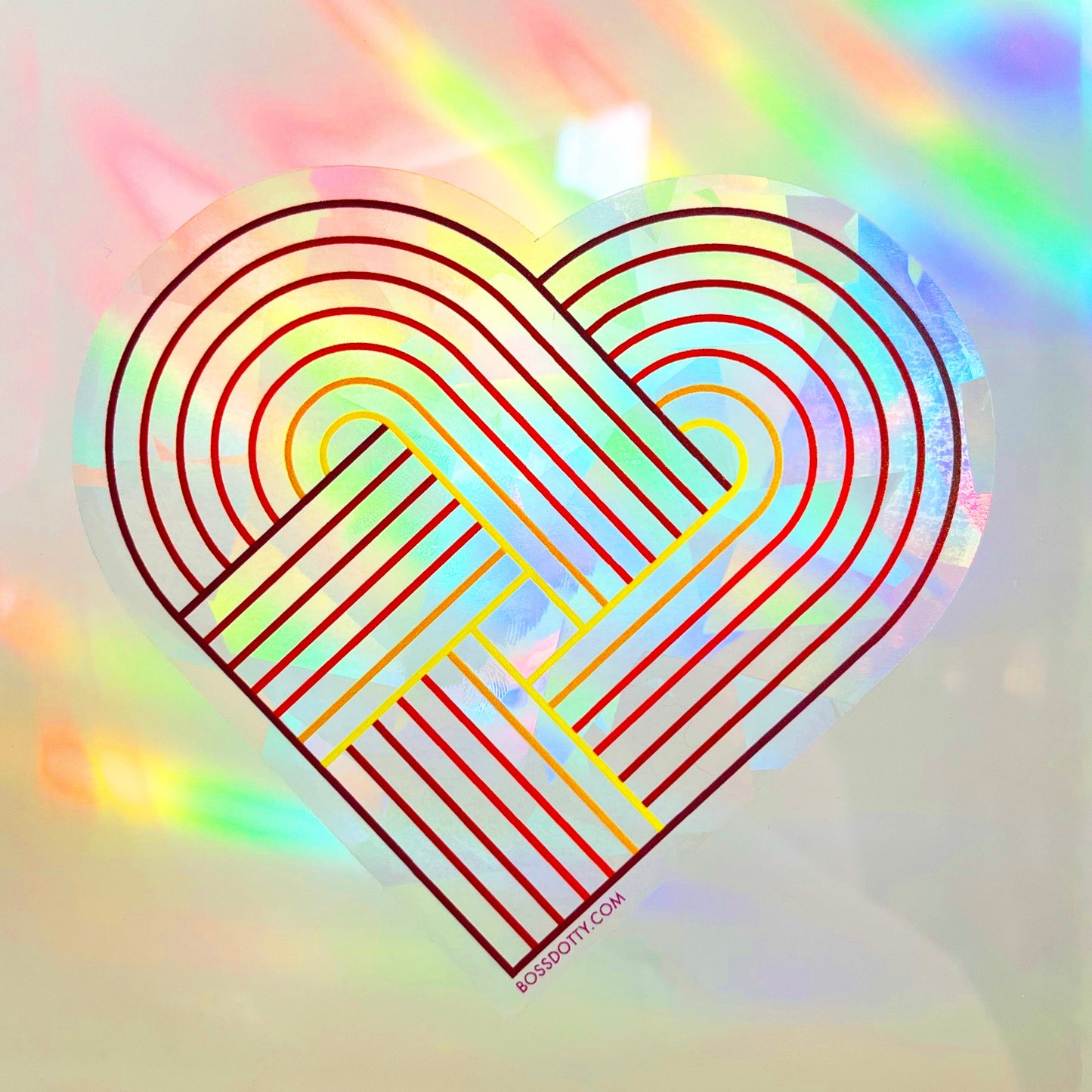 Rainbow Heart Suncatcher