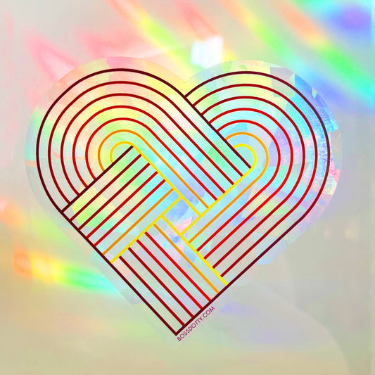 Rainbow Heart Suncatcher