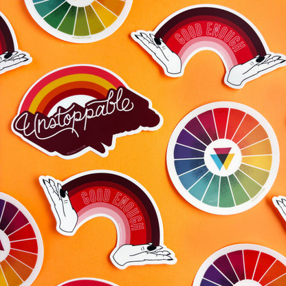 Color Wheel Clear Sticker