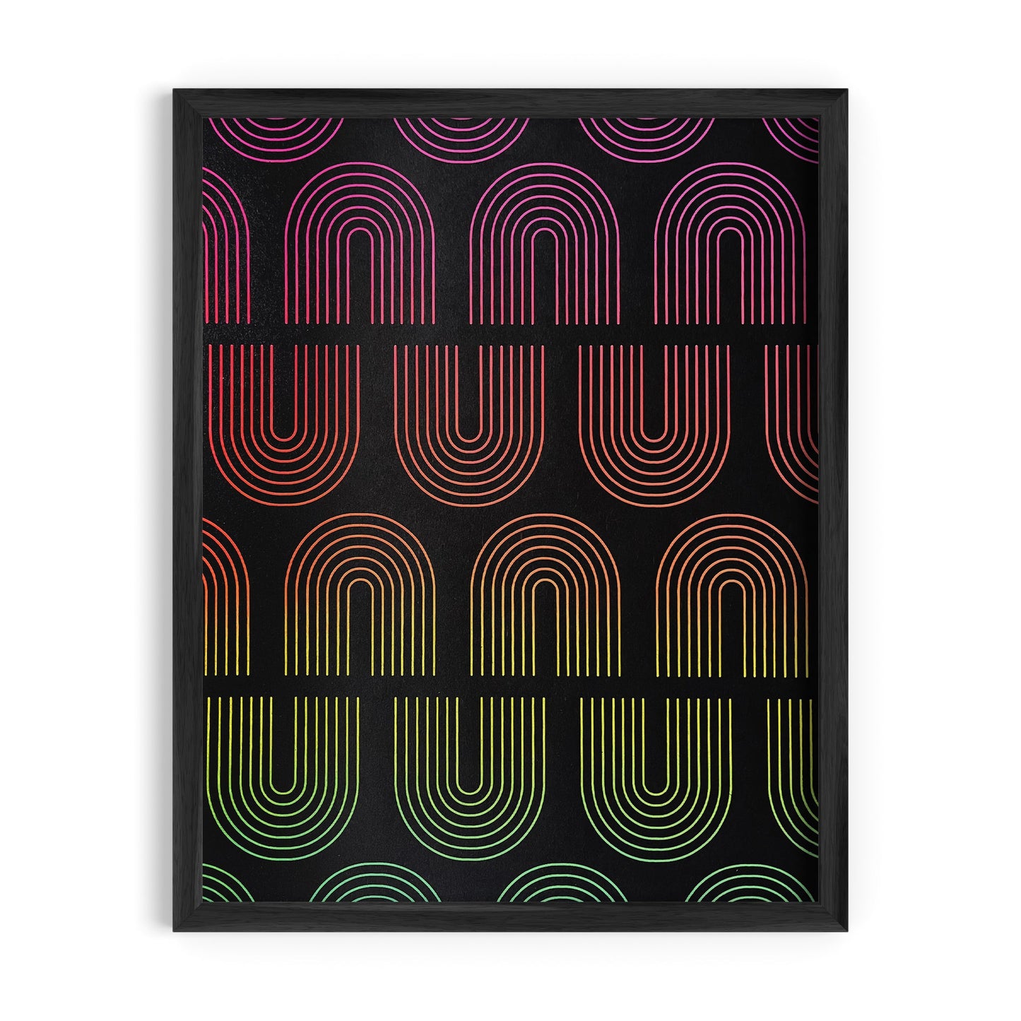 Retro Rainbow Silkscreened Art Print