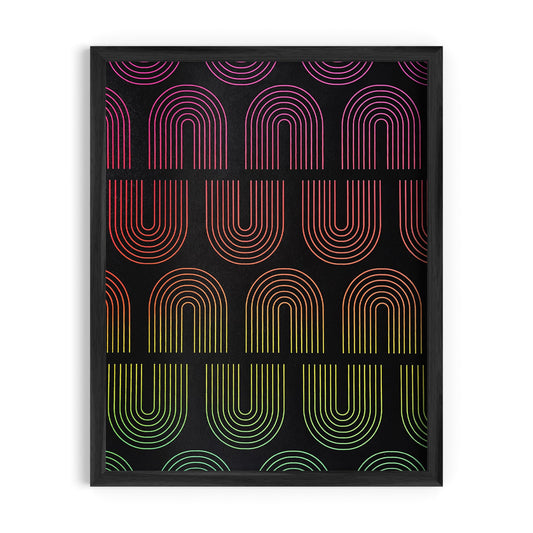 Retro Rainbow Silkscreened Art Print