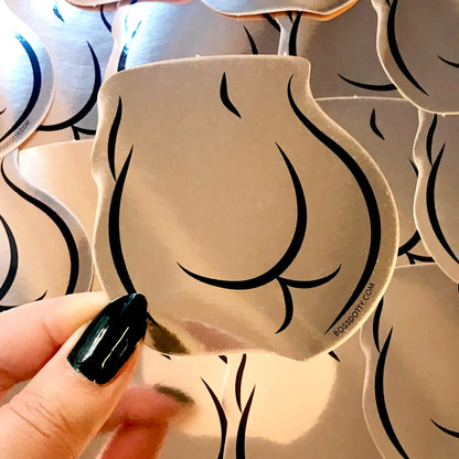 Rose Gold Butt Metallic Sticker
