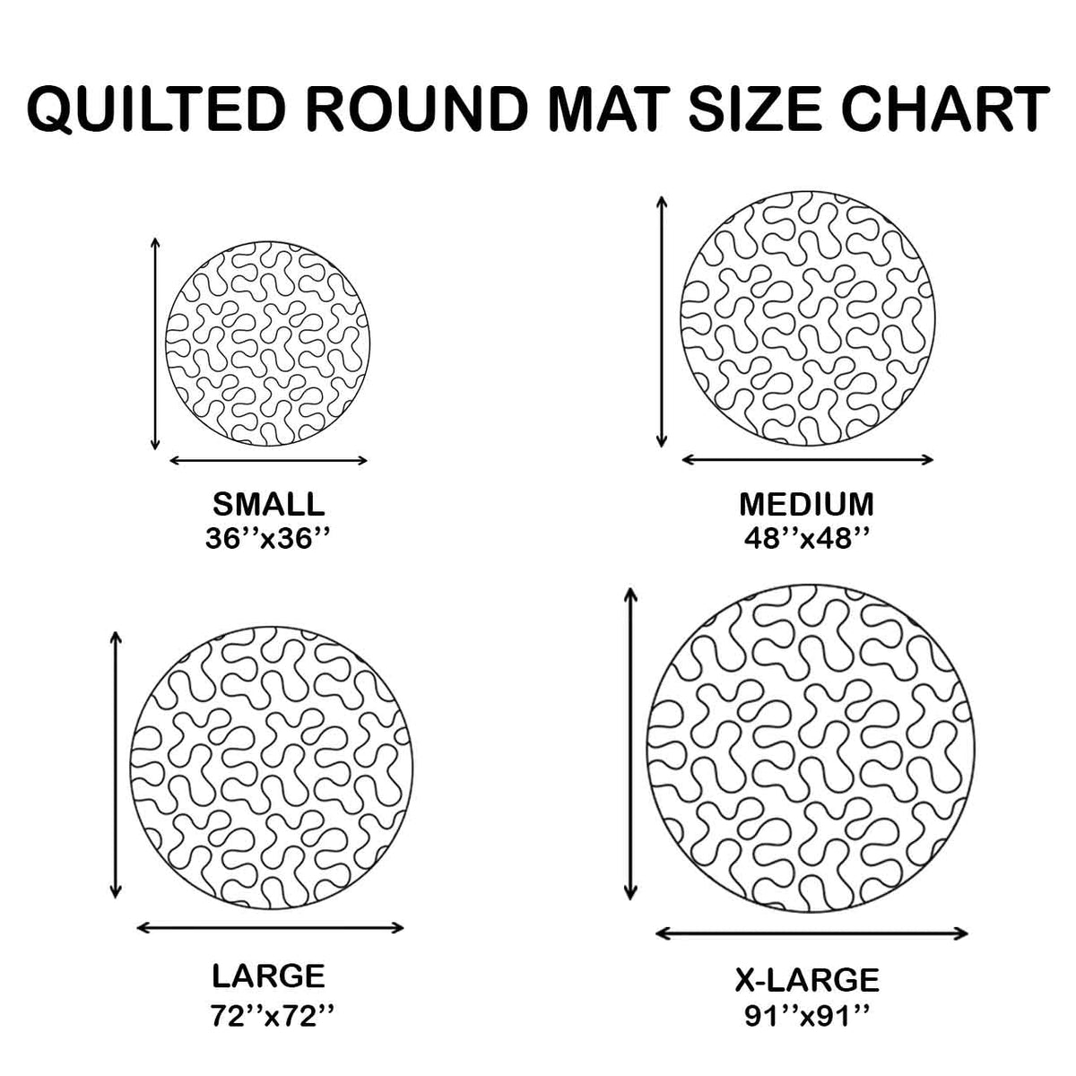 United States Quilted Round Mat GFTOQM4955